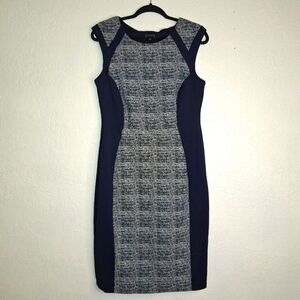 Enfocus Studio Women's Sheath Dress Formal Sleeveless Blue Size 14